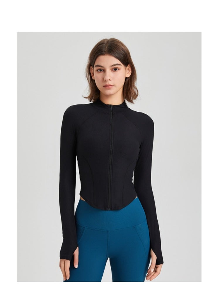 KUYING - Shaping Yoga Suit Women's Casual Coat Long Sleeve Zipper Running Skincare Sports Fitness Top - Image 1