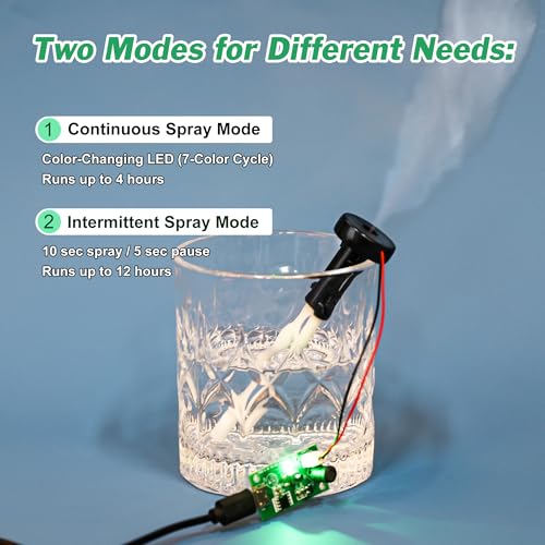 Starry 6Pcs USB Humidifier Module 5V Humidifieration Atomizer Spray Circuit Ultrasonic Humidifier Board Atomization Plate Disc Drive Board DIY Home - Image 4