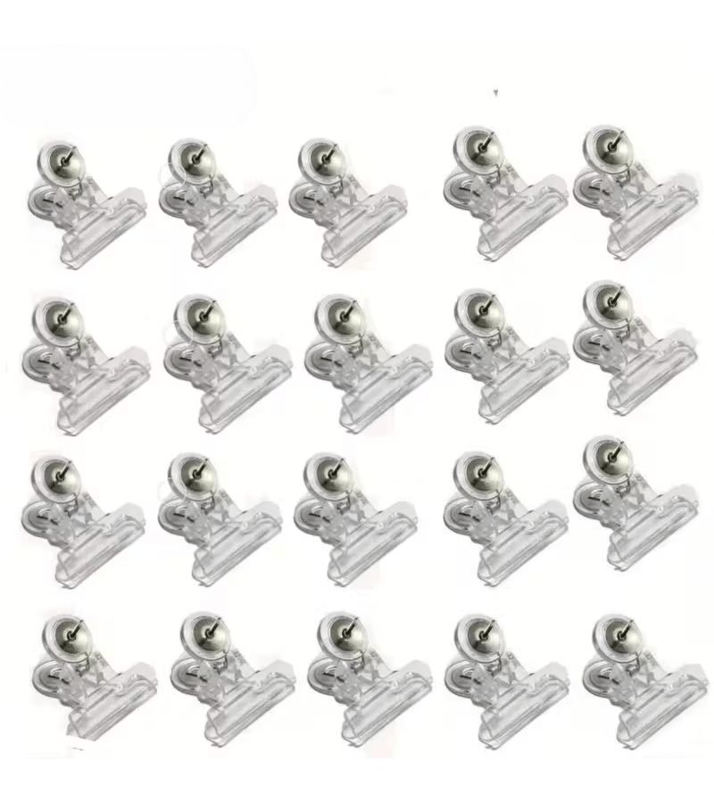 24pcs Black and Transparent Plastic Push Pin Clips for Bulletin Boards Photos Office - Image 3