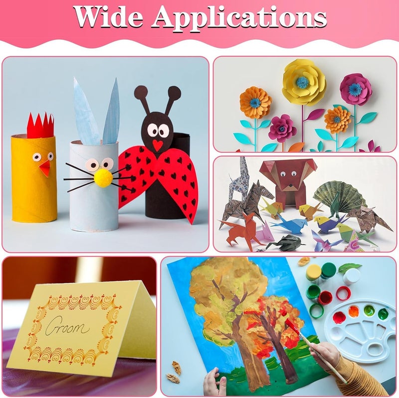 ECLET ورق ملون A4 100 ورقة (10 ورقات لكل لون) ورق طباعة/فن وحرف ورق مكتبي ملون مزدوج الجوانب هدية يوم الطفل، هدية عيد ميلاد، هدايا حفلات، زينة عيد الميلاد، إلخ - Image 3