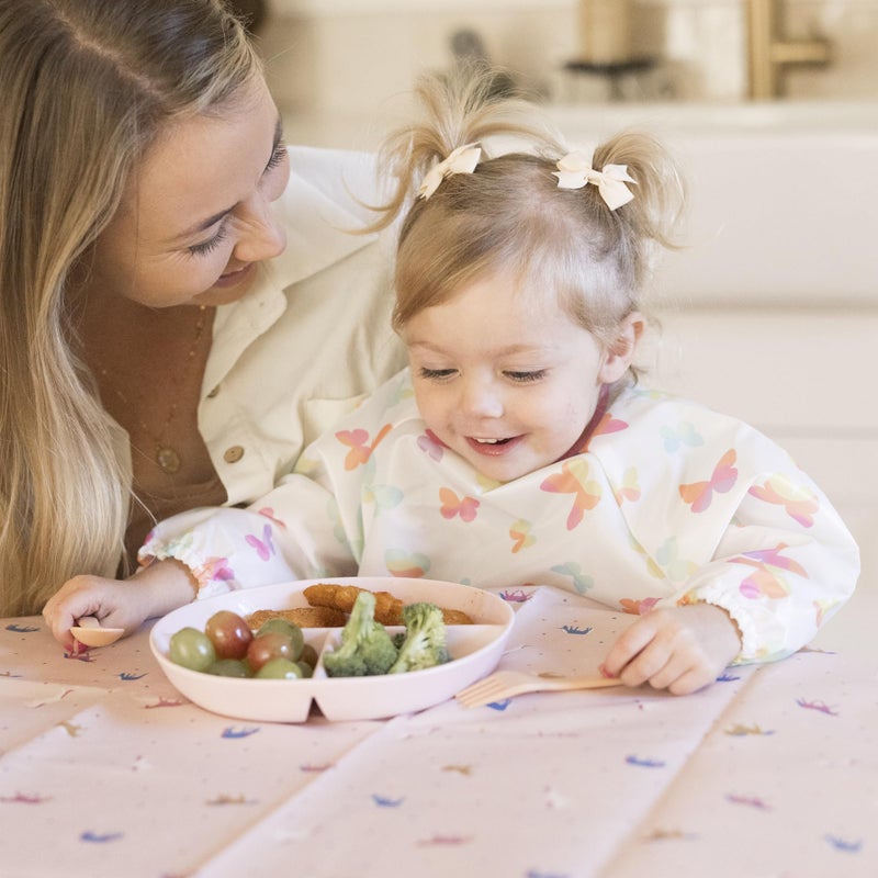 Tiny Twinkle Long Sleeve Bib for Babies & Toddlers | Waterproof Smock Bib for Eating | Machine Washable & Mess-Proof Feeding Essentials | Newborn Shower Gift (Butterflies, 6â€“24M) - Image 2