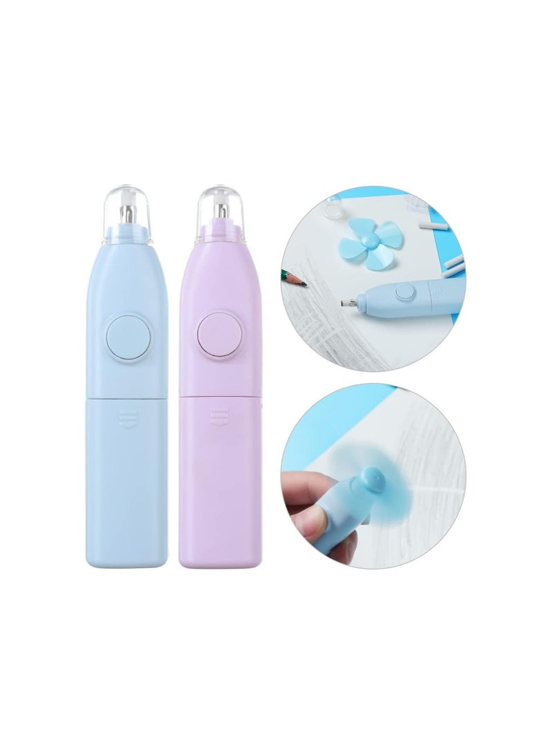 Generic 2Pcs Electric Eraser Pen Refill Erasers Automatic Fan Drawing Painting Writting Sketch Kits Students Supplies for School Office  - Image 3