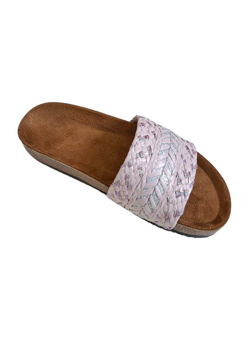 Karisma Cork And Latex Suede Lining Footbed, Soled Slippers Style With Simple Strap - Image 2
