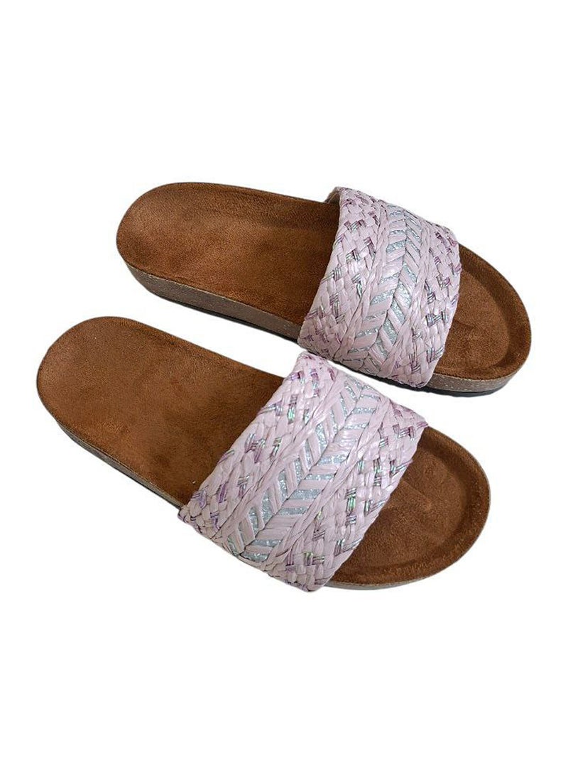 Karisma Cork And Latex Suede Lining Footbed, Soled Slippers Style With Simple Strap - Image 1