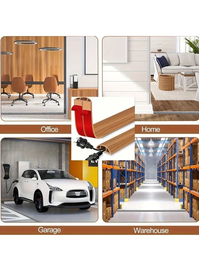 مجموعة واحدة من واقي أسلاك الأرضية من PVC الأبيض اللاصق ذاتيًا للمنزل والمكتب - Image 5