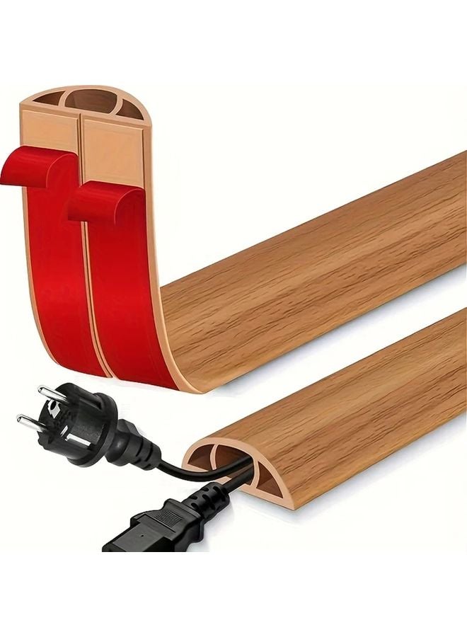 مجموعة واحدة من واقي أسلاك الأرضية من PVC الأبيض اللاصق ذاتيًا للمنزل والمكتب - Image 3