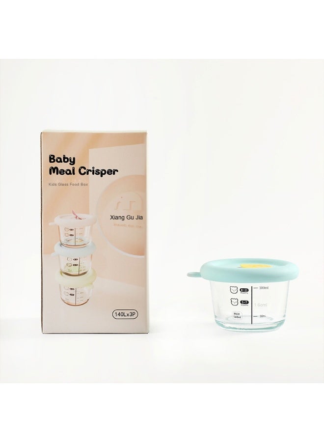 Children's Silicone Fresh-keeping Glass Lunch Box Set - Perfect Solution for Baby Food and Steamed Eggs