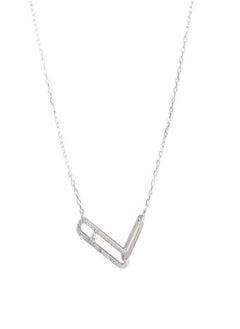 Light luxury niche design flash diamond double brooch necklace