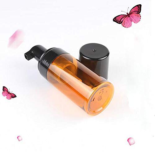 Natuworld 1Pcs 100ml/3.4oz Amber Plastic Foaming Pump Dispenser Travel Size Empty Foam Pump Hand Wash Dispenser Mousses Bottle Storage Containers for Lotion Facial Cleanser Shampoo Hand Wash - Image 5