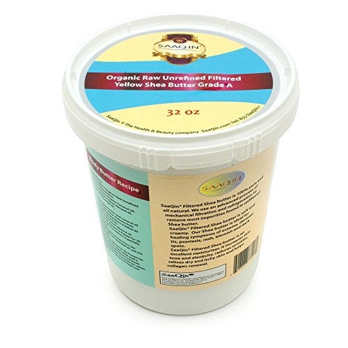 SAAQIN 32oz. African Shea Butter from Ghana FILTERED & CREAMY - Made with Organic source - Imported from Ghana - Image 1