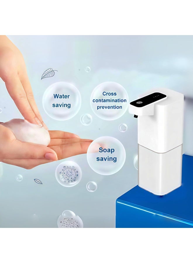 Automatic Foaming Soap Dispenser Touchless, USB Rechargeable Smart Hand Soap Dispenser, 4-Level Adjustable, 13.5oz/400mL Wall Mount for Bathroom Kitchen Dish Soap - Image 3