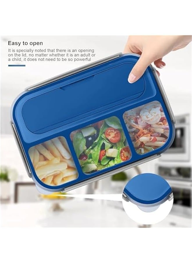 TRASSLE 1300ML Lunch Box Kids, Bento Box Adult Lunch Box, Lunch Containers for Adults/Kids/Toddler,With 4 Compartment,Microwave & Dishwasher & Freezer Safe,BPA Free  - Image 4