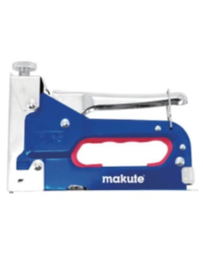 makute 3-in-1 Stapler: Handle Staples Nails Multi-Functional Tool with Narrow Crown Staples: 4-14 mm and Round Staples: 10-12 mm for Fastening Trim Moldings and Other Woodworking Projects (MKSG301214)  - Image 2