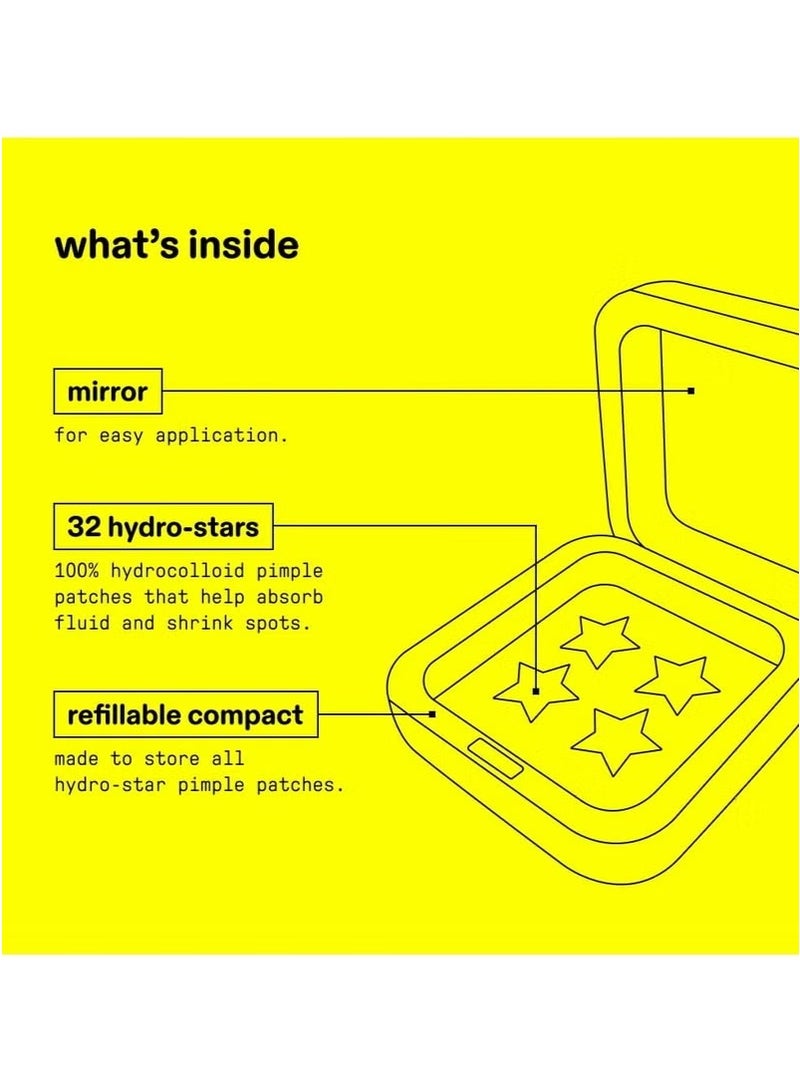 ستارفيس هيدرو ستارز، بقع البثور الهيدروكولويد، امتصاص السوائل وتقليل الاحمرار، شكل نجمة لطيفة، العناية بالبشرة النباتية والخالية من القسوة (32 عدد) - Image 5