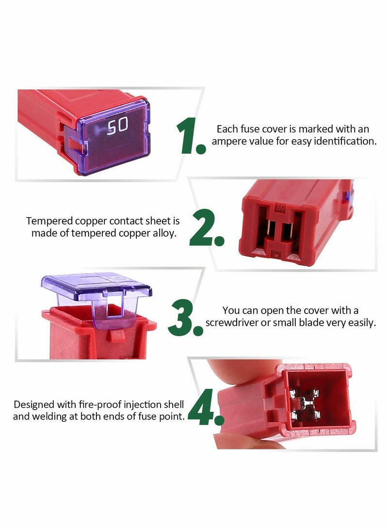 Loquat Box Fuse Assortment Kit, 30Pcs Automotive Combination Profile Box Fuse for Cars - Image 3
