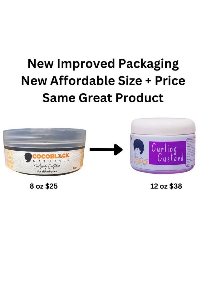 CocoBlack Naturals - Ocoblack Naturals Curling Custard Ghana For Coily Kinky Type 4C Hair 8.2 Fl Oz - Image 1