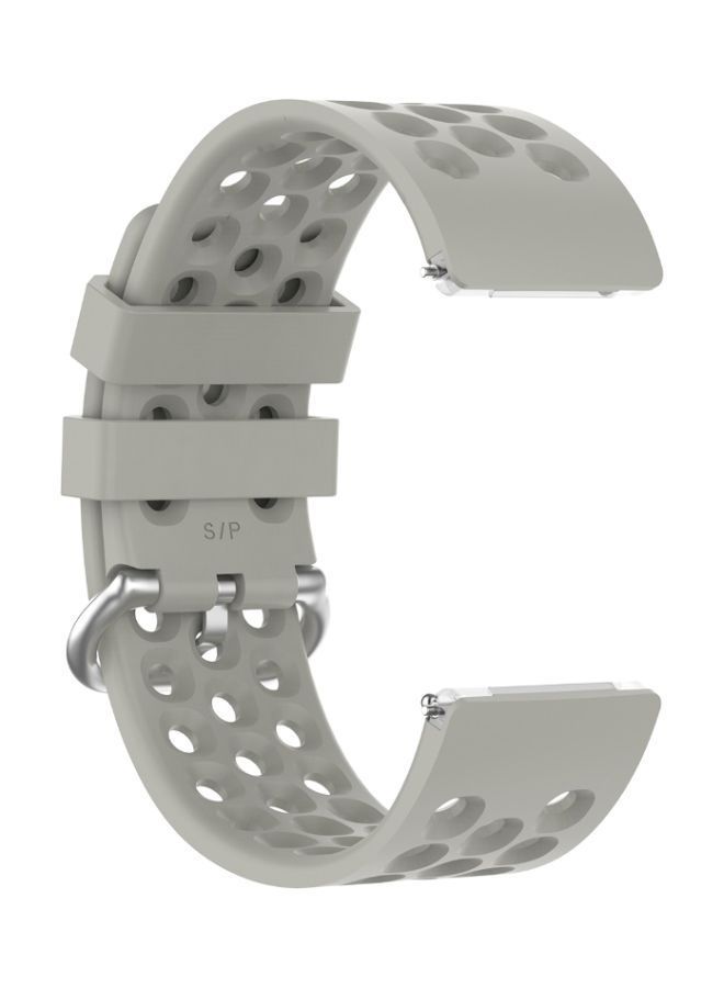 NIBEMINENT Replacement Watch Band For Fit-Bit Versa 2 Lite 23 mm Grey