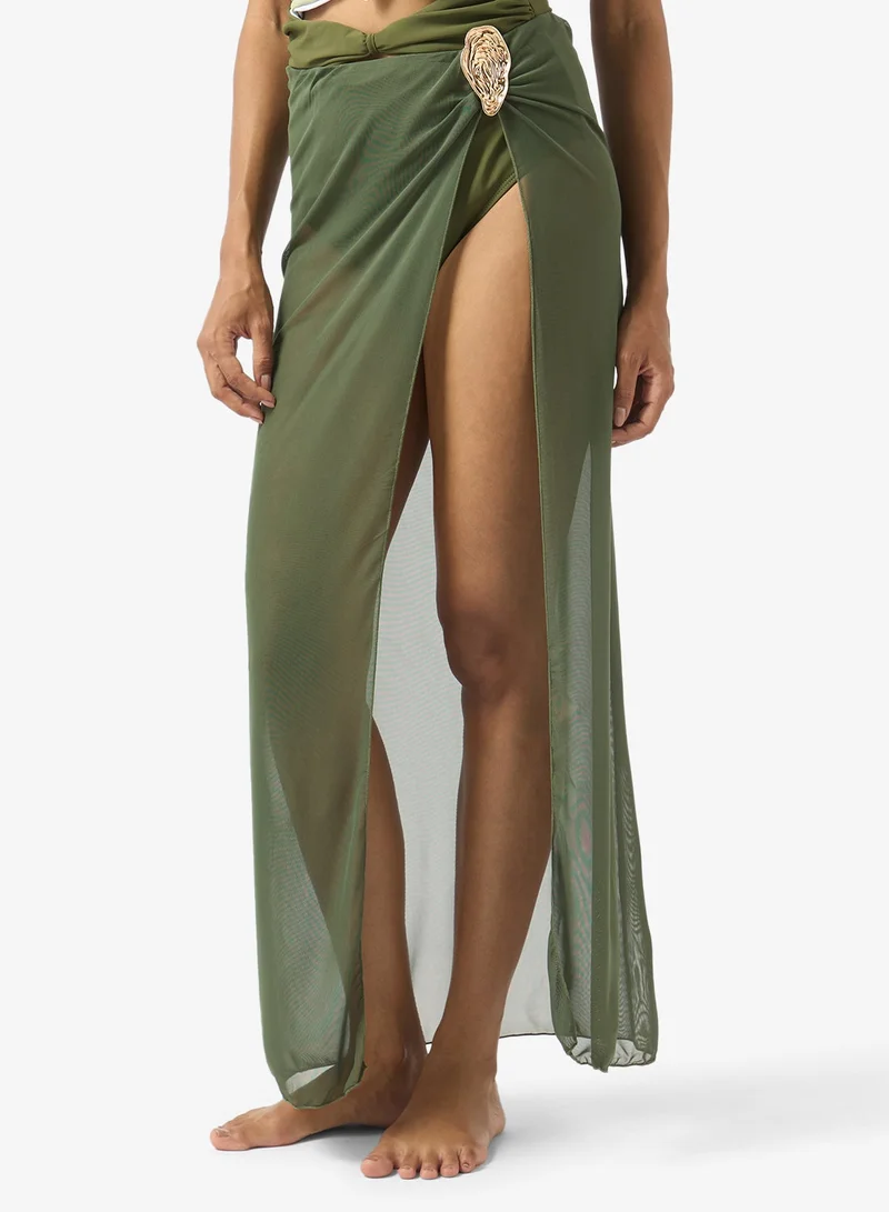 Soleira  Halter Neck Ombre Swimsuit With Sarong for Women | Best Price UAE
