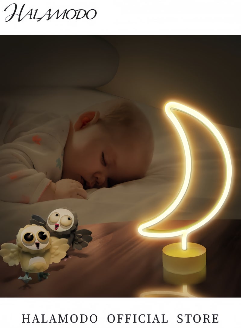 HALAMODO Lightning Neon Signs LED Light With Holder Base Yellow 25.0x23.8x5.5cm - Image 3