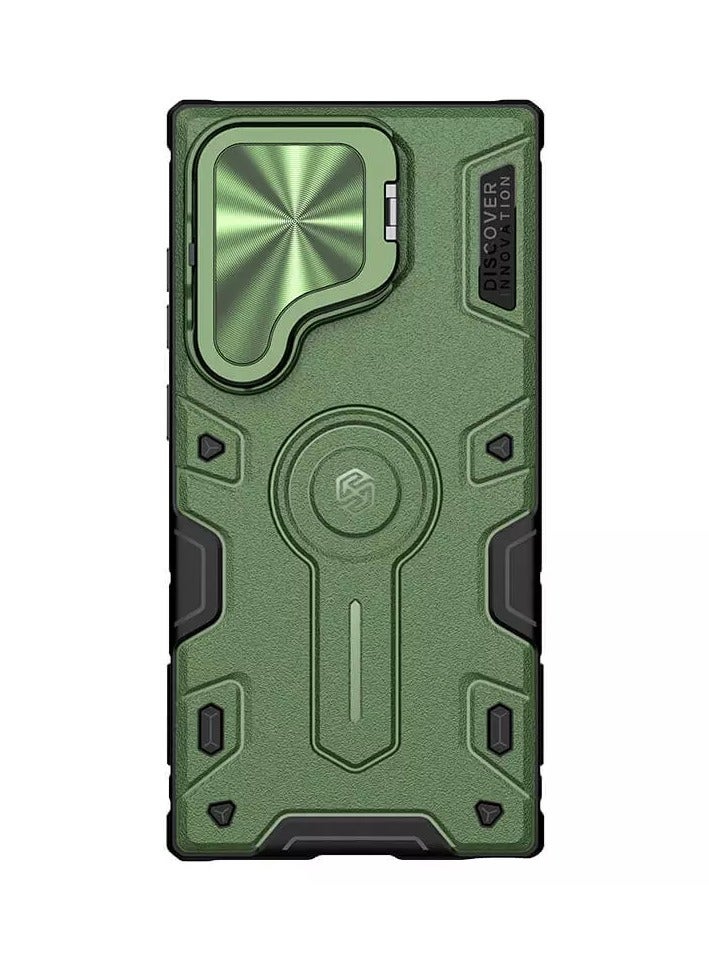 Nillkin CamShield Armor Prop Magnetic camera protective case for Samsung Galaxy S24 Ultra - Dark Green - Image 1