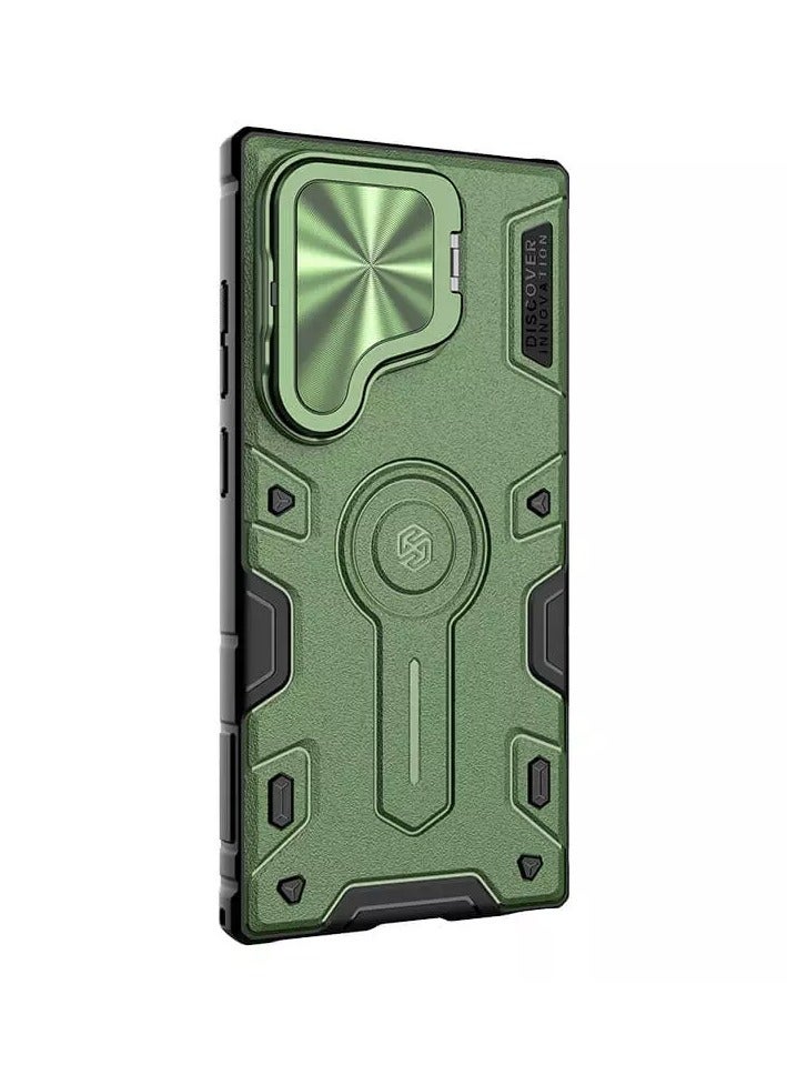 Nillkin CamShield Armor Prop Magnetic camera protective case for Samsung Galaxy S24 Ultra - Dark Green - Image 5