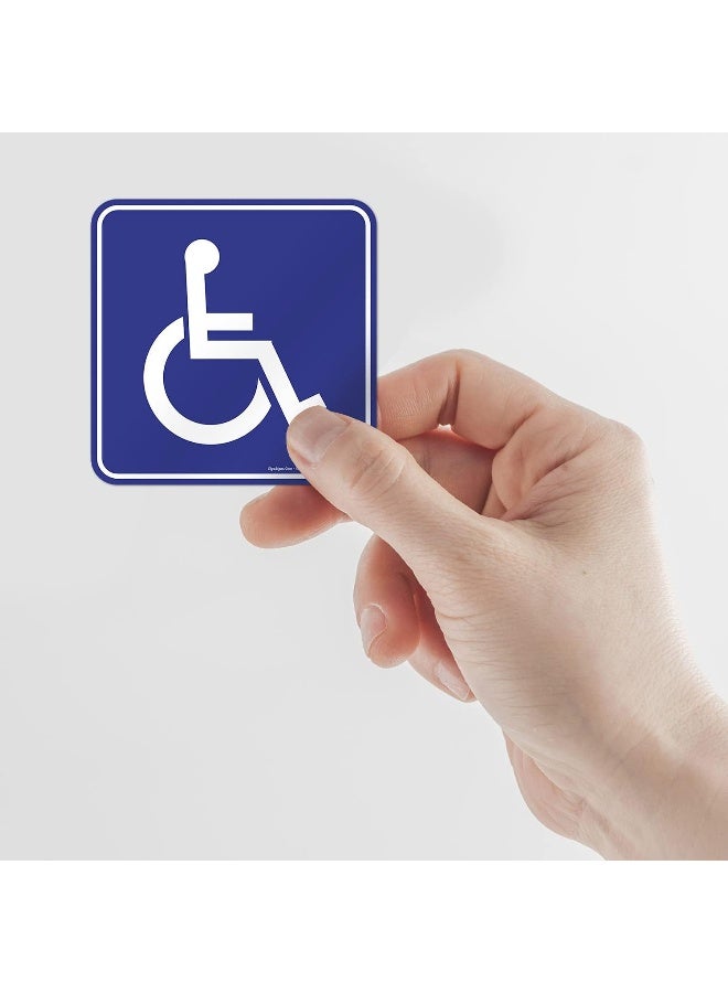 BPA Signs (4 Pack) Handicap Stickers - Disabled Wheelchair Sign, 5.5x5.5 4 Mil Sleek Vinyl Decal Stickers Weather Resistant Long Lasting UV Protected and Waterproof Made in USA - Image 3