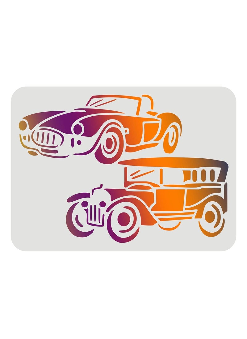 FINGERINSPIRE - FINGERINSPIRE Car Stencil 11.7x8.3inch Sport Car Stencil Reusable Roadster Painting Template for Decoration Classic Cars Drawing Stencil Car Stencil for Painting on Wood, Fabric, Paper, Wall - Image 1