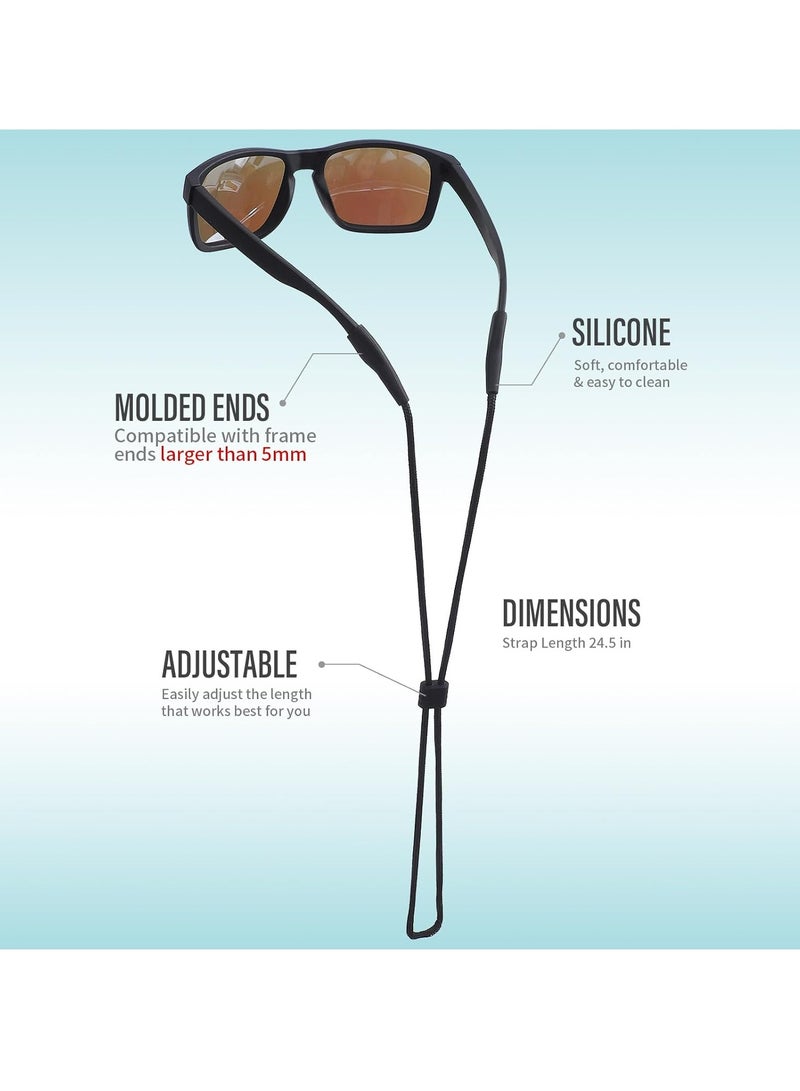 Glasses Frame Strap - Sunglasses Strap for Men, Women, and Children - Neck Glasses Frame - Glasses Rope Hanger -4 pieces (black). - Image 2