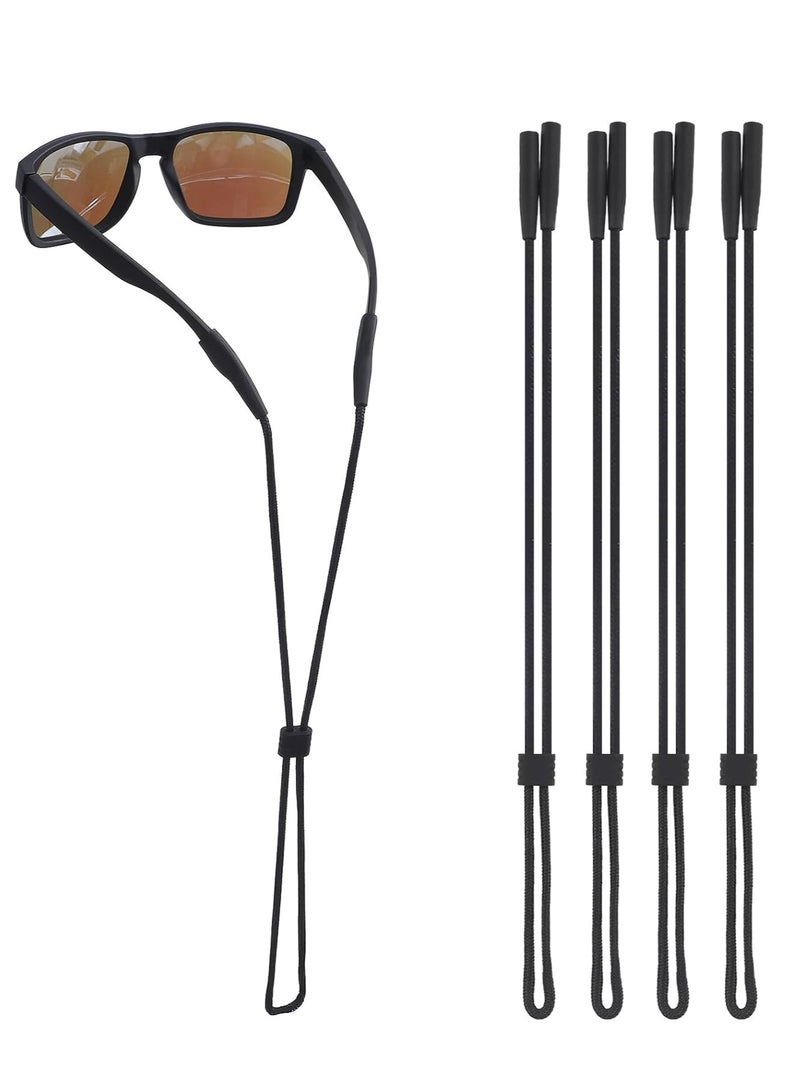 Glasses Frame Strap - Sunglasses Strap for Men, Women, and Children - Neck Glasses Frame - Glasses Rope Hanger -4 pieces (black). - Image 1