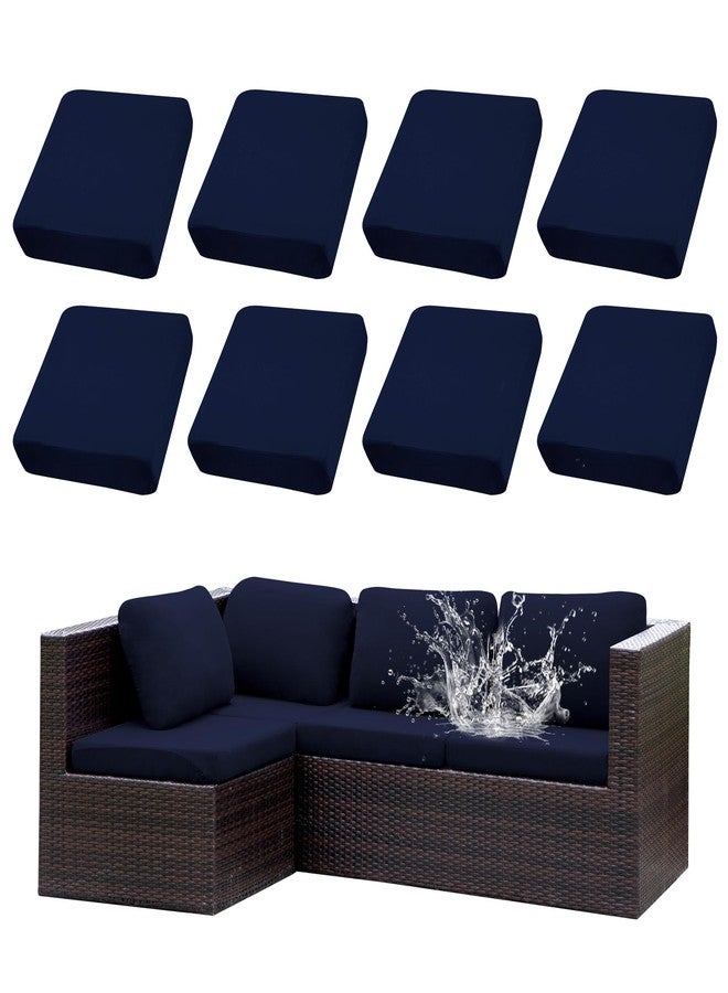 SUKAIKEQA Outdoor Cushion Covers Set,8PCS Waterproof Patio Furniture Couch Seat Slipcovers, Replacement for Sofa Sectional Chair(Cover，Only) - Image 1