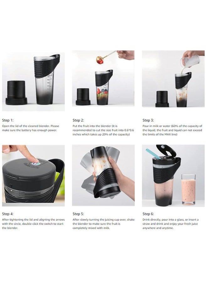 Zeemey - Portable Juicer,Rechargeable Type-C Personal Blender,Mini Blender with Ultra Sharp Four Blades,Perfect for Travel,Gym,Office (Pink) - Image 1