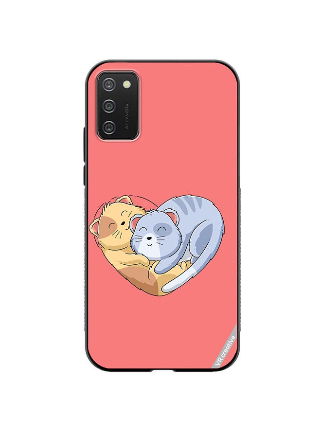 VR CREATIVE Protective Case Cover For Samsung Galaxy A03s Klover Cat Design Multicolour - Image 1