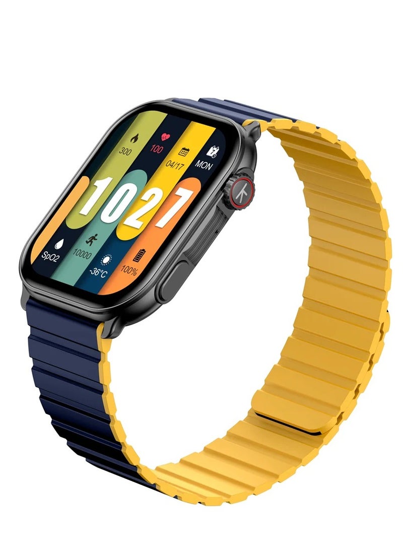 KIESLECT Kieslect Ks Pro Smartwatch 2.01'' AMOLED Display HD Bluetooth Call Abnormal Heart Rate Monitor AOD Sport Men Women Smart Watch (Black) - extra black strap free  - Image 1
