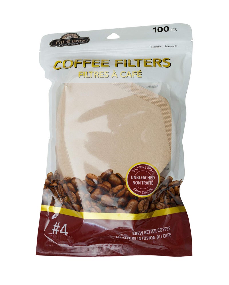 Jacent Fill N Brew Disposable 4 Coffee Filters Cone Shape 100 Filters