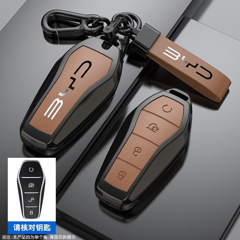 BYD Keychain Cover for BYD Qin PLUS, Seal 06, Dolphin, Seagull, Qin L, Han DMI, Tang, Song Pro, Yuan - Zinc Alloy - Image 1