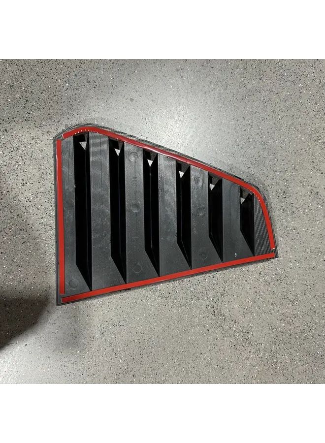Window Rear Side Triangle Decorative Trim For Golf 7 High Carbon Pattern Black 2pcs - Image 5