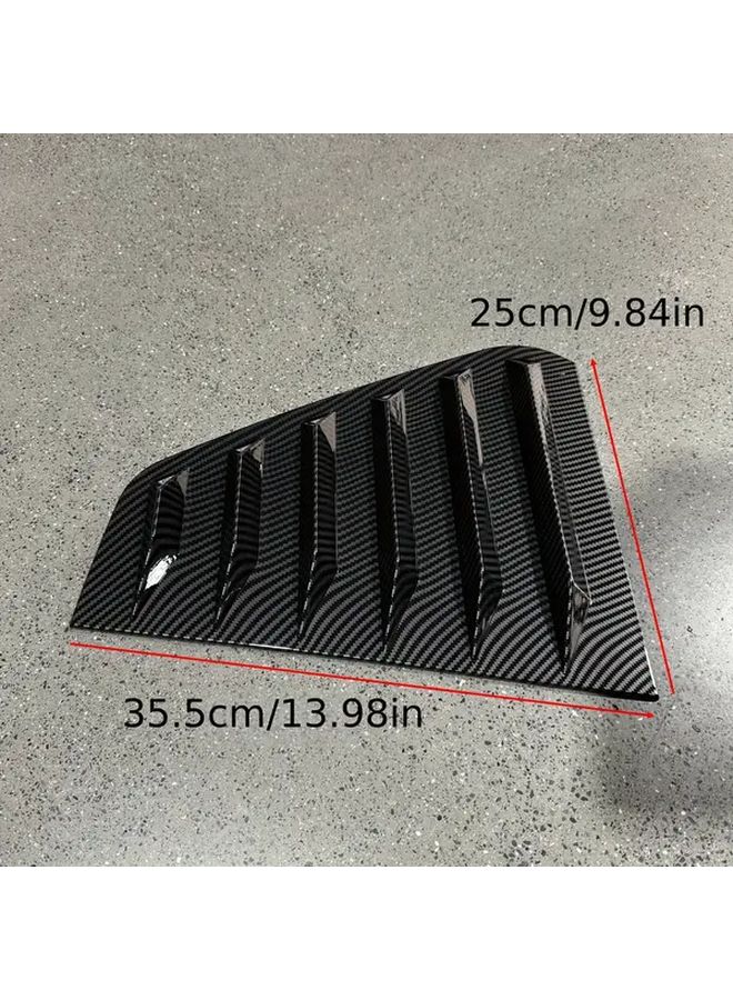 Window Rear Side Triangle Decorative Trim For Golf 7 High Carbon Pattern Black 2pcs - Image 2