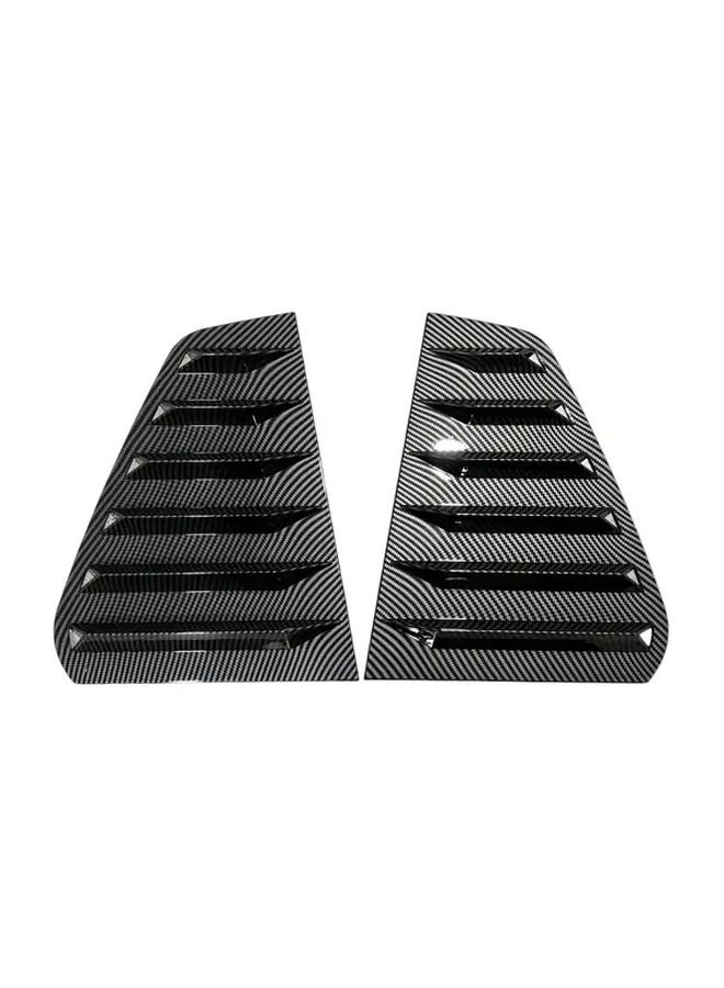Window Rear Side Triangle Decorative Trim For Golf 7 High Carbon Pattern Black 2pcs - Image 1