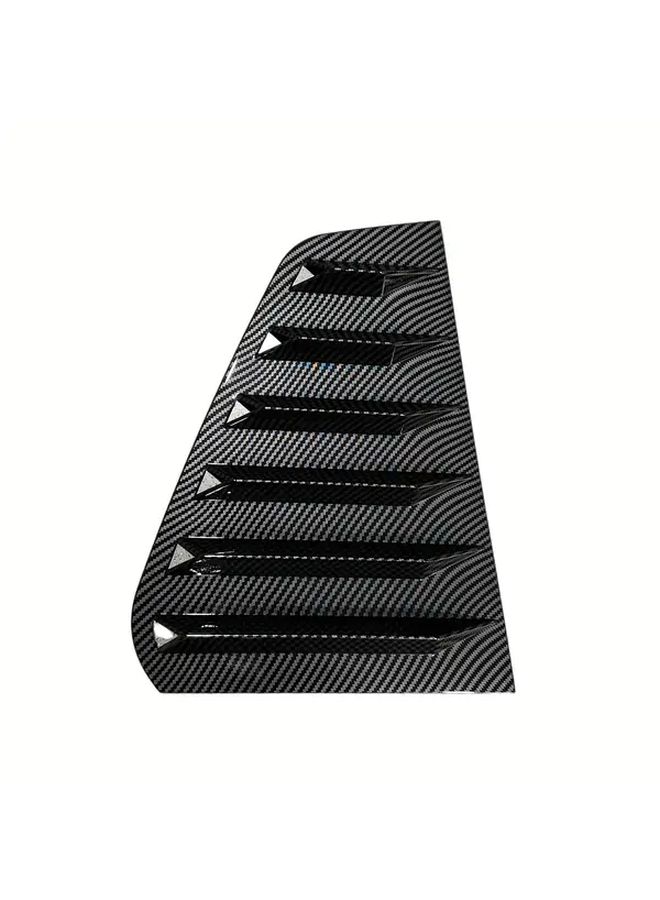 Window Rear Side Triangle Decorative Trim For Golf 7 High Carbon Pattern Black 2pcs - Image 3