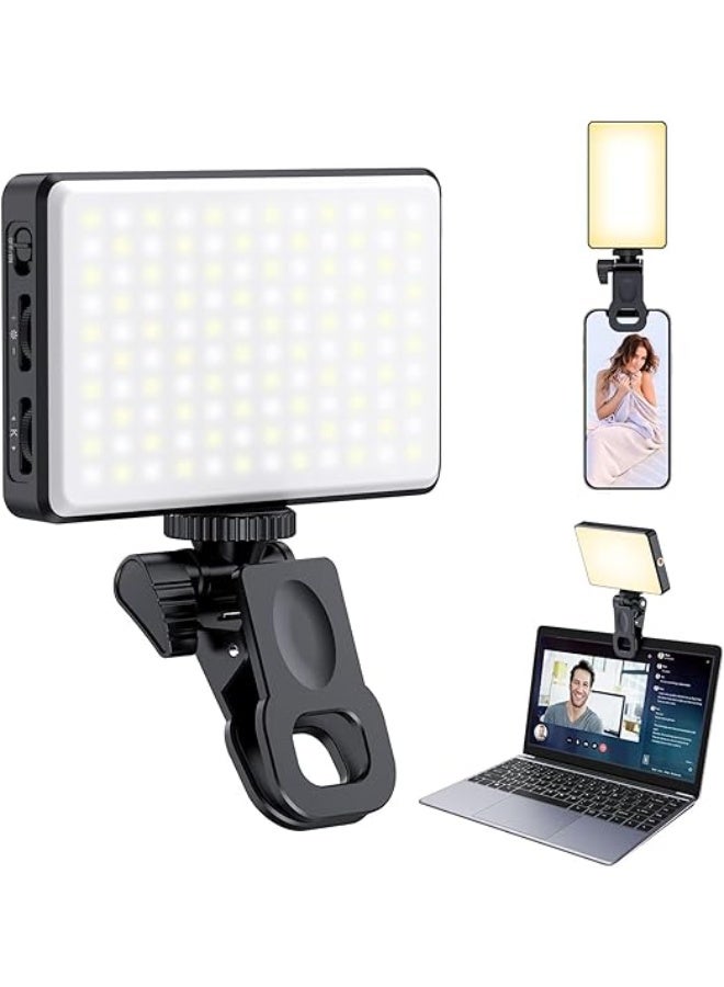 120 LED Phone Selfie Light, 5000mAh Rechargeable Video Light with Clip, 3 Light Modes for Phone, iPad, Camera, Laptop, Live Streaming, TikTok - Image 1