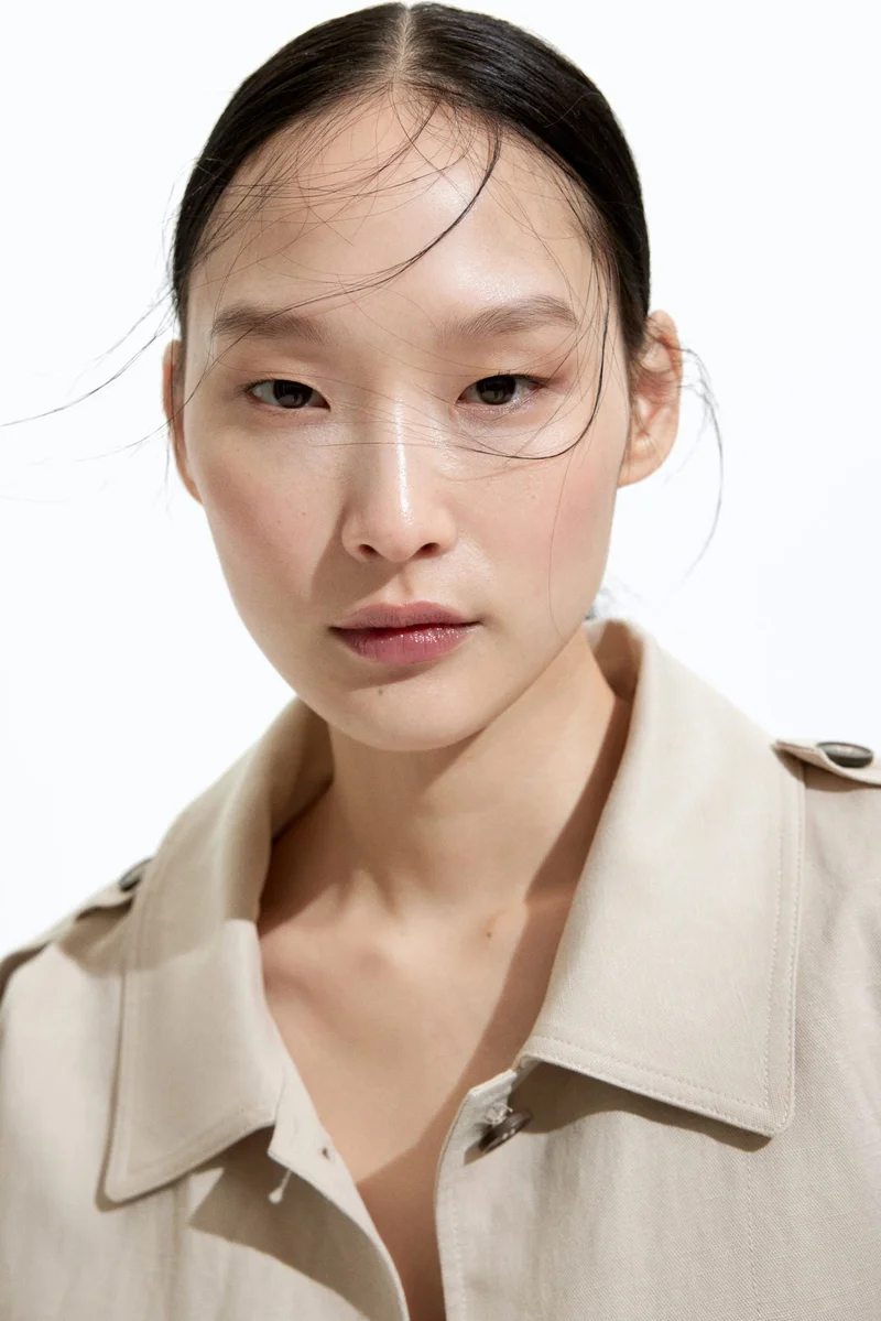 اتش اند ام جاكيت فضفاض من مزيج الكتان