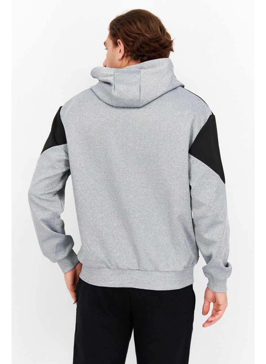 Cultura New York Men Sportswear Fit Long Sleeve Training Sweatshirt, Heather Grey  - Image 4