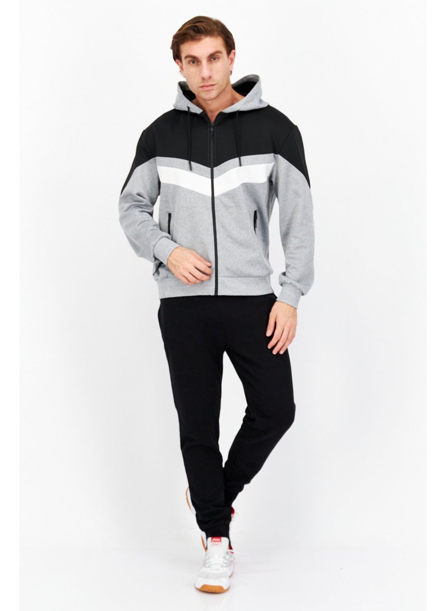 Cultura New York Men Sportswear Fit Long Sleeve Training Sweatshirt, Heather Grey  - Image 2