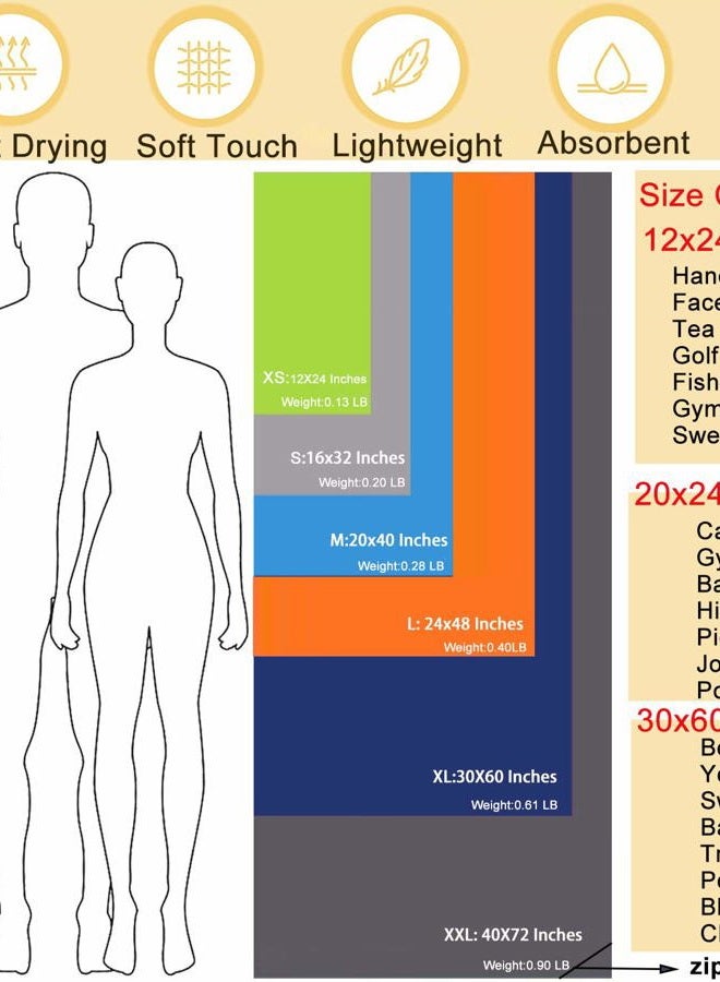 Rainleaf Microfiber Towel, 30 X 60 Inches. Army Green. - Image 2