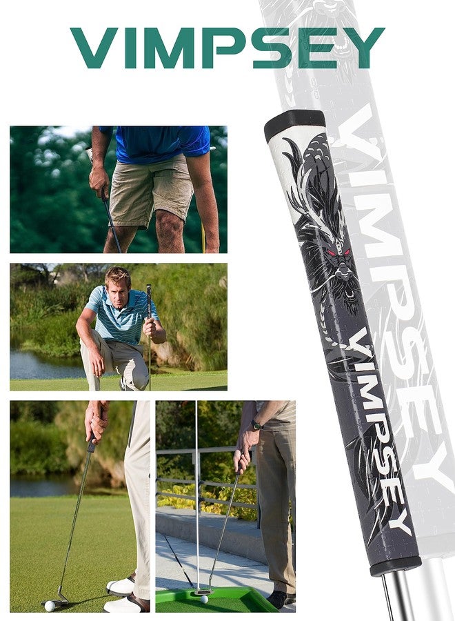 VIMPSEY Golf Putter Grip | Comfortable Polyurethane with a Unique Parallel Design | Lightweight Pistol Putter Grips (Pistol 2.0, Black-Grey) - Image 5