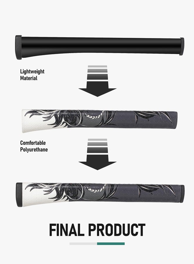 VIMPSEY Golf Putter Grip | Comfortable Polyurethane with a Unique Parallel Design | Lightweight Pistol Putter Grips (Pistol 2.0, Black-Grey) - Image 3