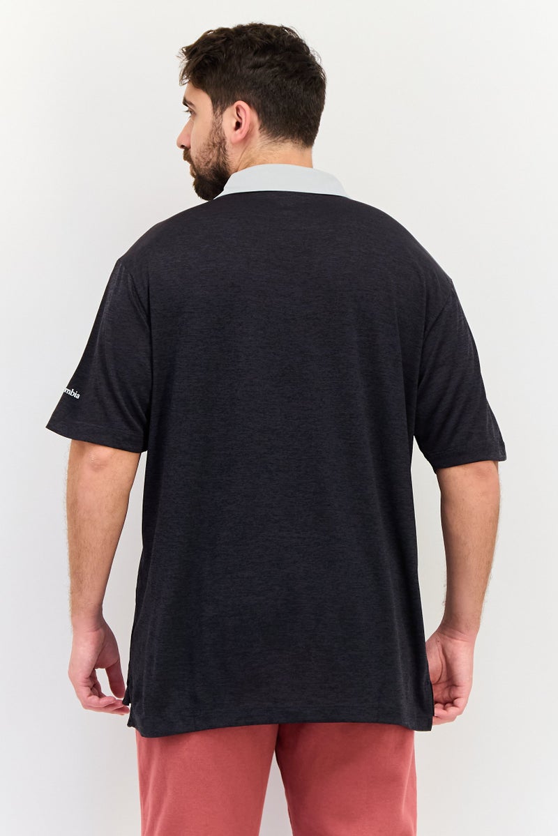 Columbia قميص بولو جولف قصير الأكمام للرجال، أسود - Image 3