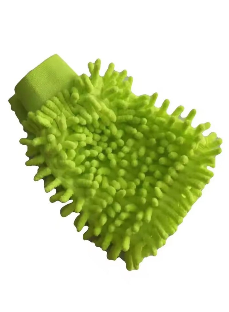 Car Wash Glove, Microfiber Glove for Cleaning and Sweeping Cars, Glove for Sweeping, Cleaning, and Washing Surfaces and Glass, Multi-Purpose Microfiber Towel Glove - Color Green - Image 5