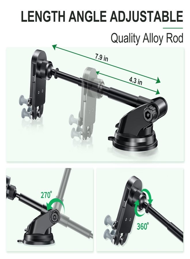 xuenair Z Fold 4 Car Mount for Dashboard Windshield Window, Aluminum 2 Mode for Samsung Galaxy Z Fold 6 5 4 3 2 Accessories and iPhone 16 15 Pro Max - Image 4
