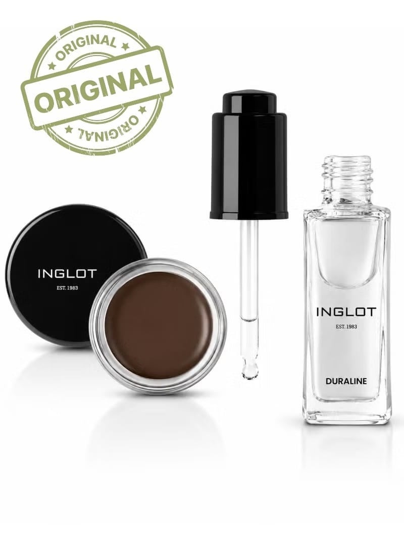 Inglot AMC Gel Eyeliner Shade 90 Brown & Duraline Set – Waterproof Gel Eyeliner, Long-Lasting Eye Makeup, Professional Makeup Kit - Image 1